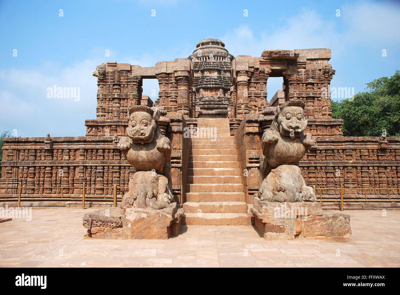 Temple du Soleil de Konarak Konarak , , , Patrimoine Mondial de l'Orissa en Inde Banque D'Images