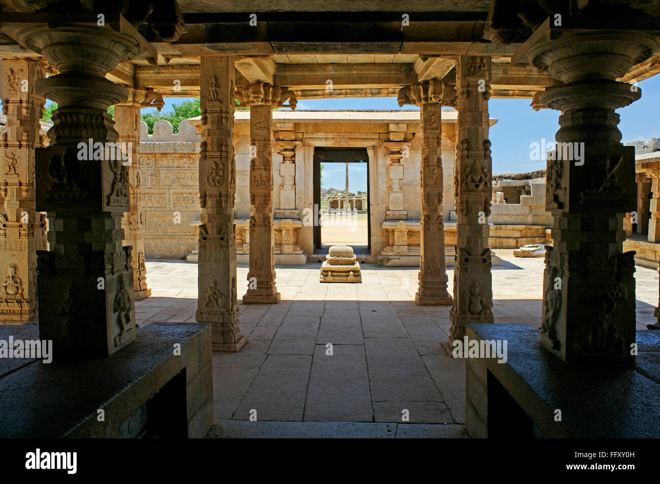 Rama Hazara , temple , Hampi Vijayanagar , Dist Bellary , Karnataka , Patrimoine Mondial de l'Inde Banque D'Images