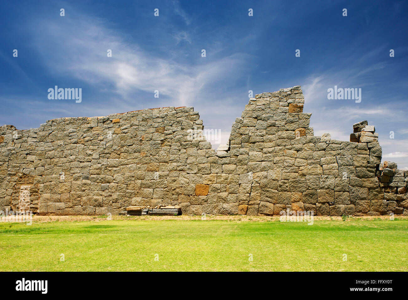 , Mur , Hampi Vijayanagar , Dist Bellary , Karnataka , Patrimoine Mondial de l'Inde Banque D'Images