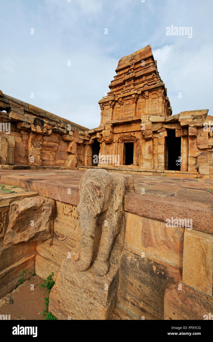 Shivalaya supérieur haut de Hill , fort , Badami Badami , Karnataka , Patrimoine de l'Inde Banque D'Images