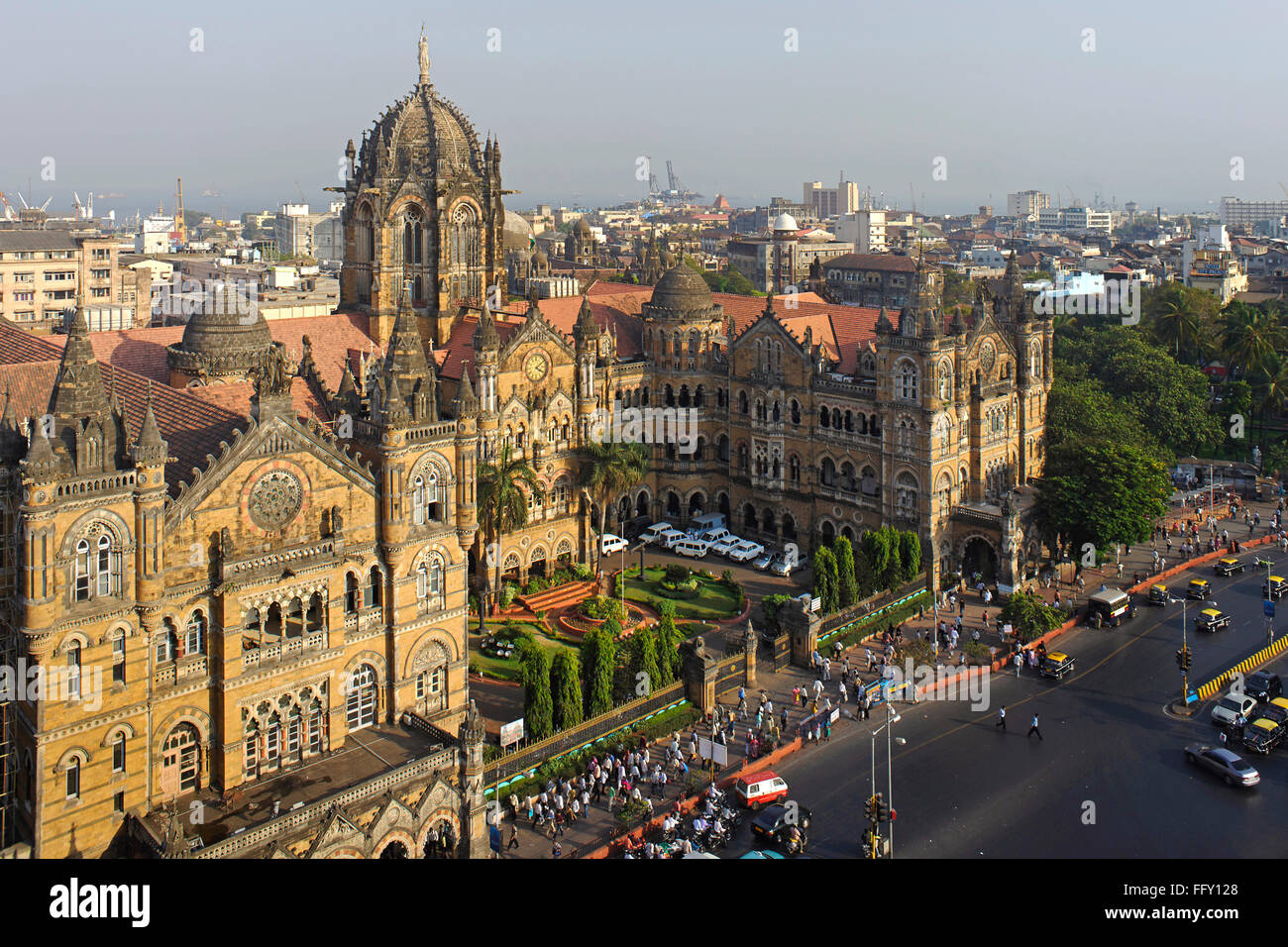Victoria Terminus ; VT ; Chhatrapati Shivaji Terminus ; CST ; gare ; Bombay ; Mumbai ; Maharashtra ; Inde ; Asie Banque D'Images