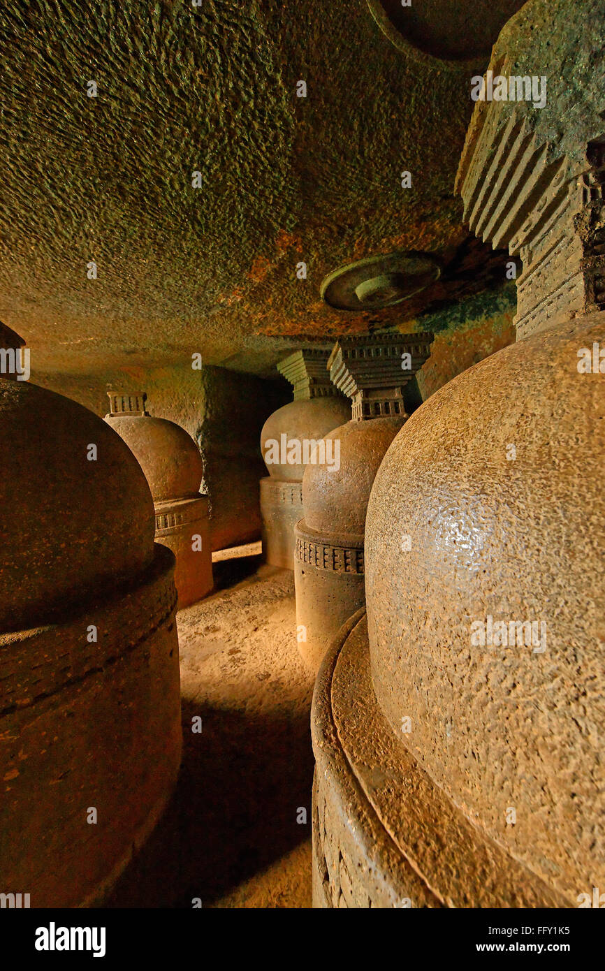 Dans les grottes de Bhaja stupa bouddhiste au 2ème siècle avant J.-C. . , , Maharashtra , Inde Banque D'Images