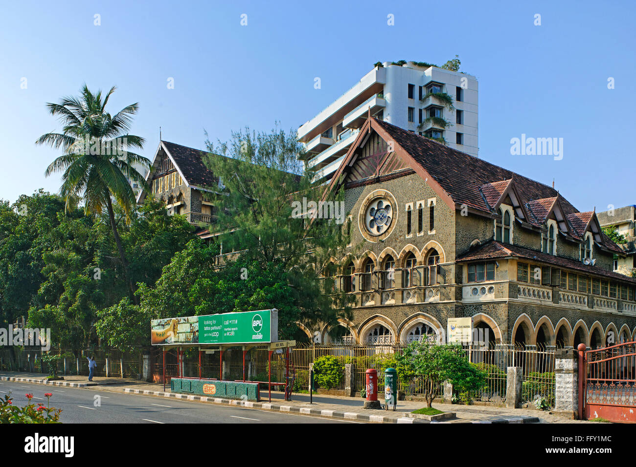 Patrimoine canadien Wilson College , Chowpaty , Bombay Mumbai , MAHARASHTRA , INDE Banque D'Images