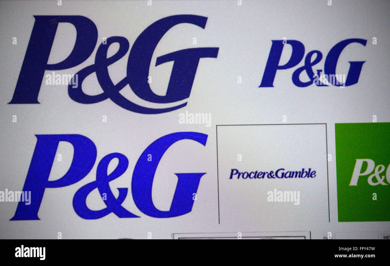 Markenname : 'Procter et Gamble PG', Dezember 2013, Berlin. Banque D'Images