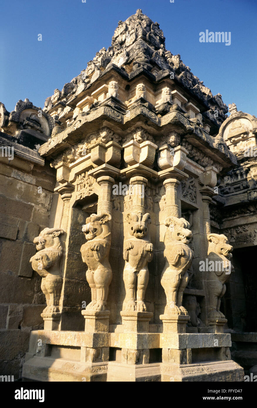 Kailasanathar temple Kanchipuram ; ; ; Tamil Nadu Inde Banque D'Images