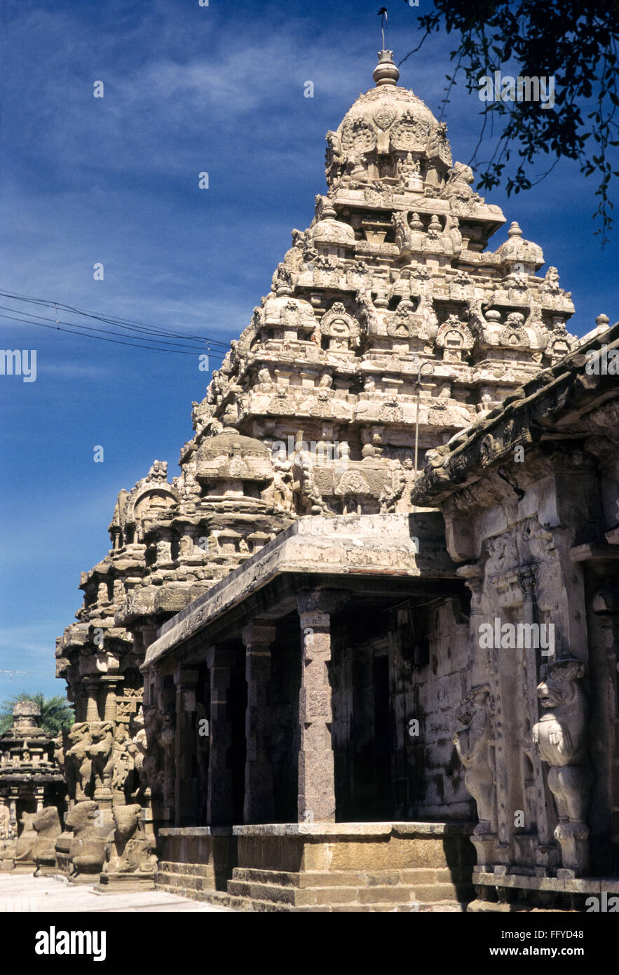 Kailasanathar temple Kanchipuram ; ; ; Tamil Nadu Inde Banque D'Images