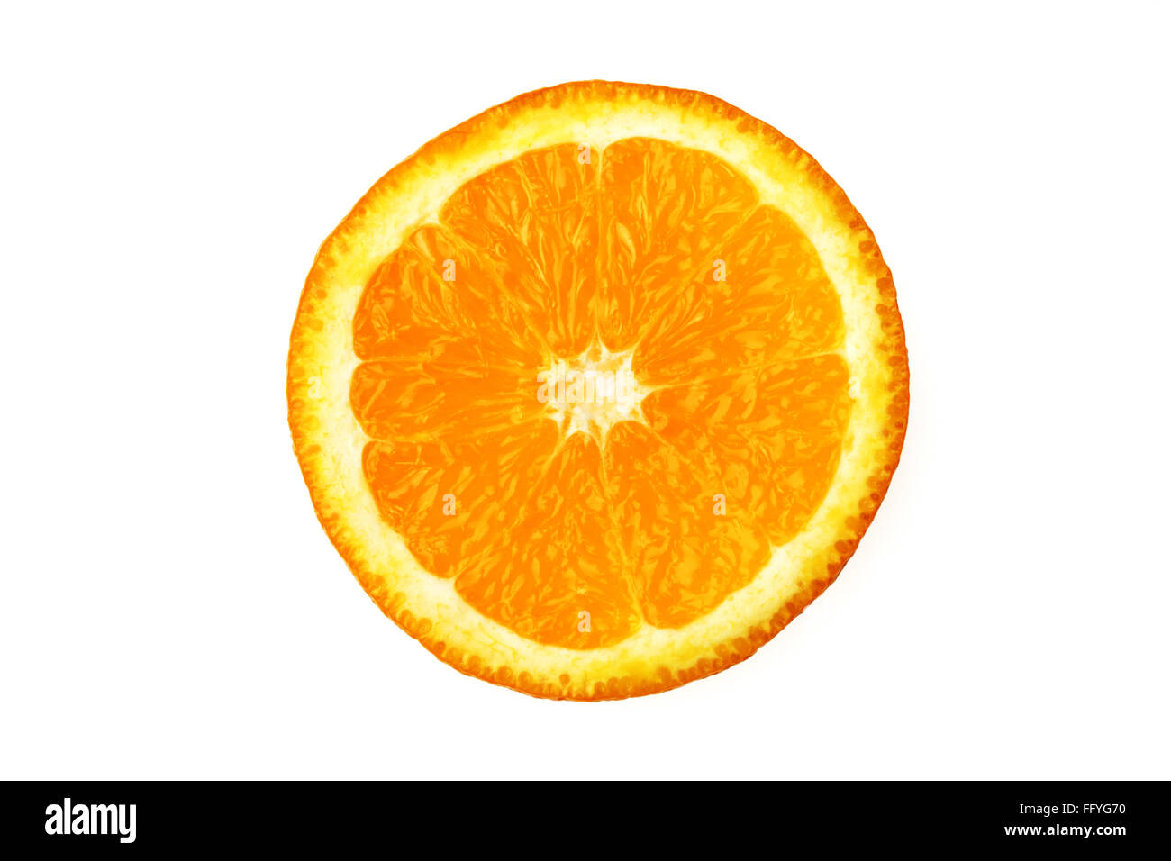 Tranche d'Orange citrus reticulata clementin rutaceae ; Inde Banque D'Images