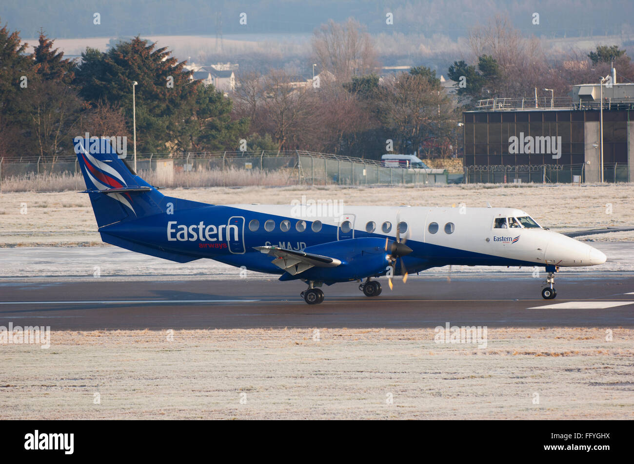 Eastern Airways Jetstream à Aberdeen (Dyce) de l'aéroport. Banque D'Images