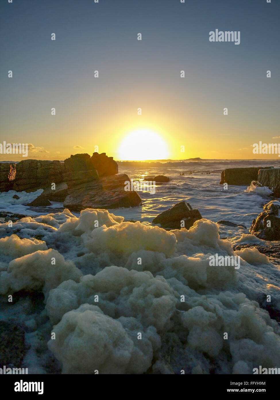 Coucher du soleil à groen river, sur la côte ouest de l'Afrique du Sud Banque D'Images