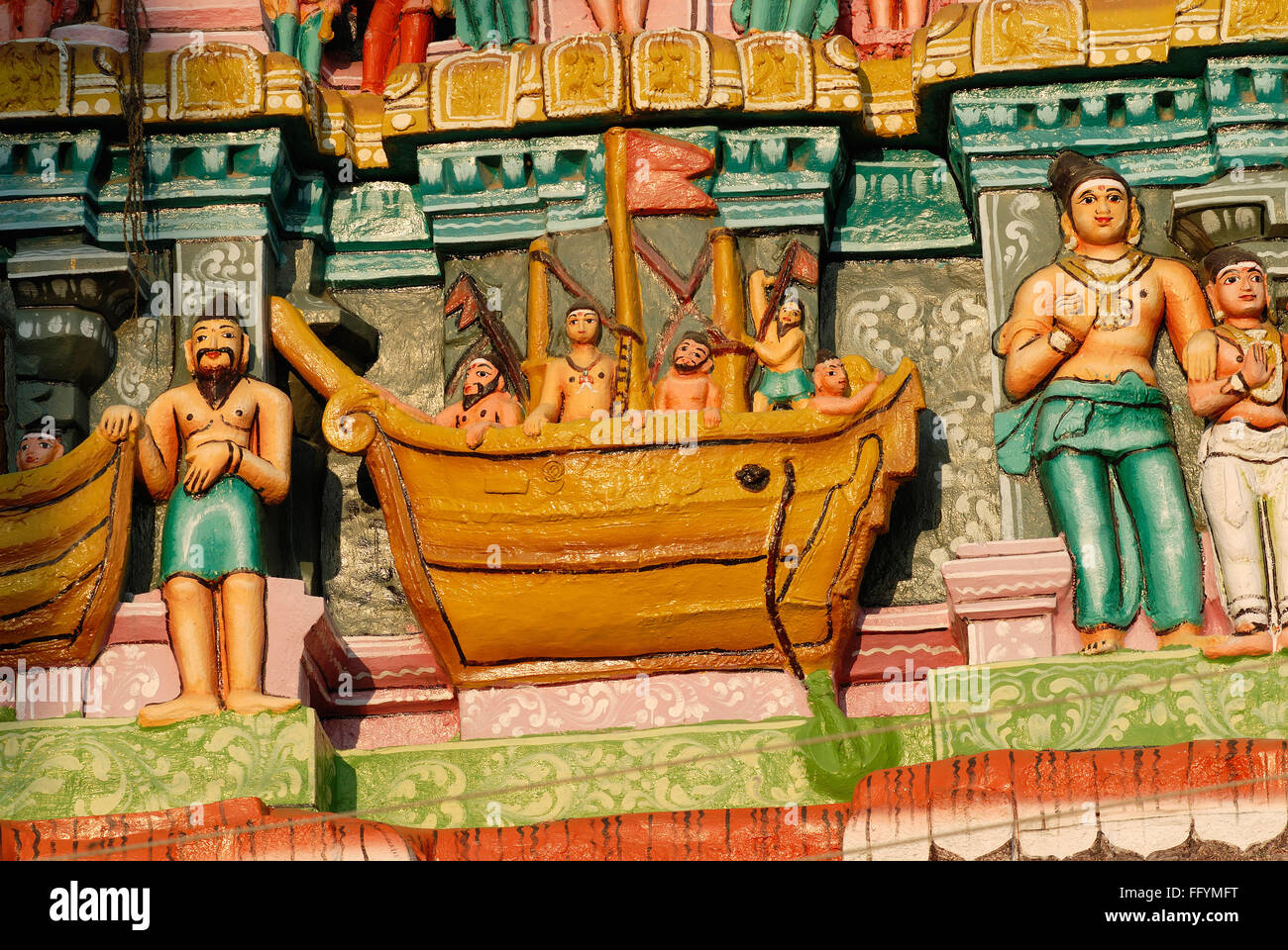 1200 ans Shiva temple , Thanjavur , Tamil Nadu , Inde Banque D'Images