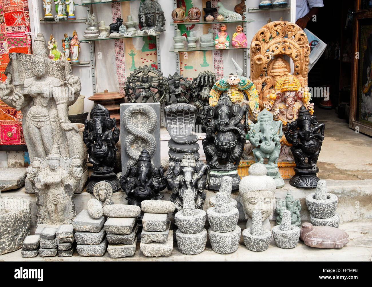 Shop de Mahabalipuram , Tamil Nadu , Inde Banque D'Images