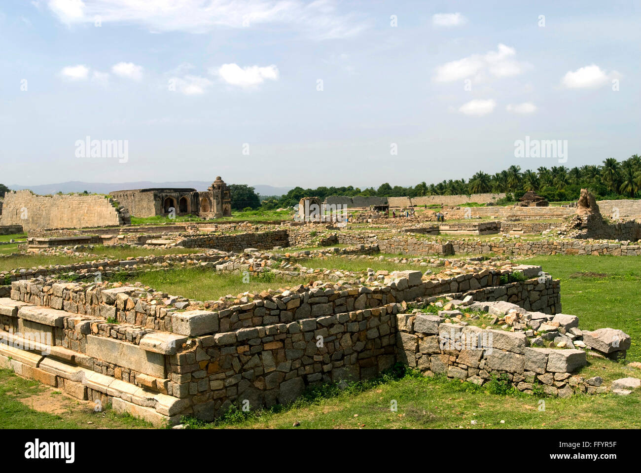 Sous-sol du palais du roi tour à Hampi , Karnataka , Inde Banque D'Images