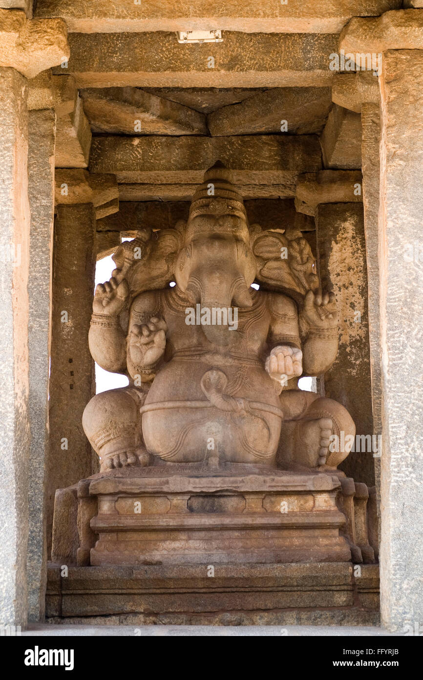 Sasivekalu Ganesha statue à Hampi , Karnataka , Inde Banque D'Images