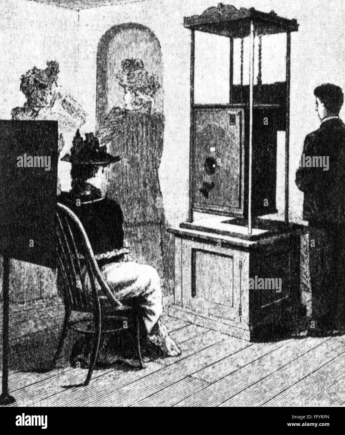 Photographie, cabines photo, machine automatique par Welsh, USA, 1895, droits additionnels-Clearences-non disponible Banque D'Images