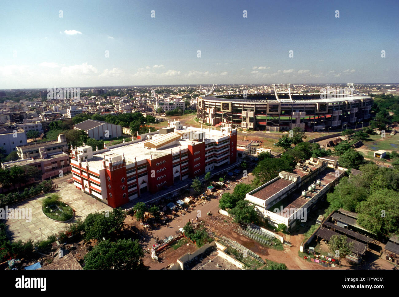 Vue aérienne de Madras Chennai Tamil Nadu ; Inde ; Banque D'Images