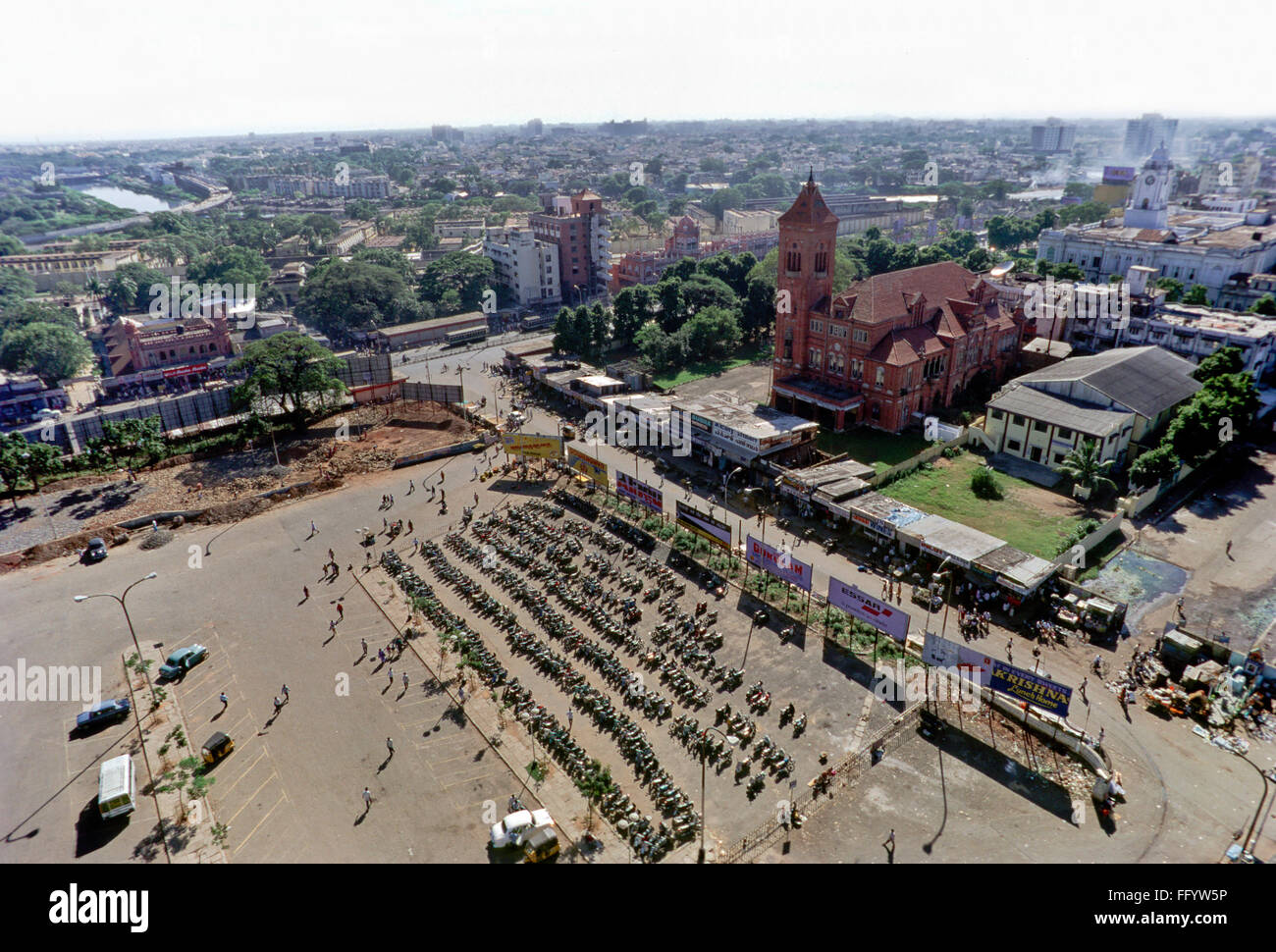 Vue aérienne de Madras Chennai Tamil Nadu ; Inde ; Banque D'Images