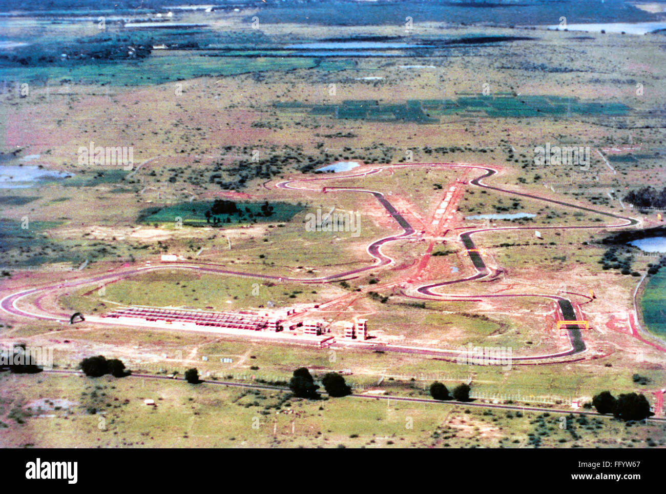 Circuit automobile de Madras, circuit de course, installations sportives, Mevalurkuppam, Irungattukottai, Sriperumbudur, Madras, Chennai, Tamil Nadu, Inde, Asie Banque D'Images