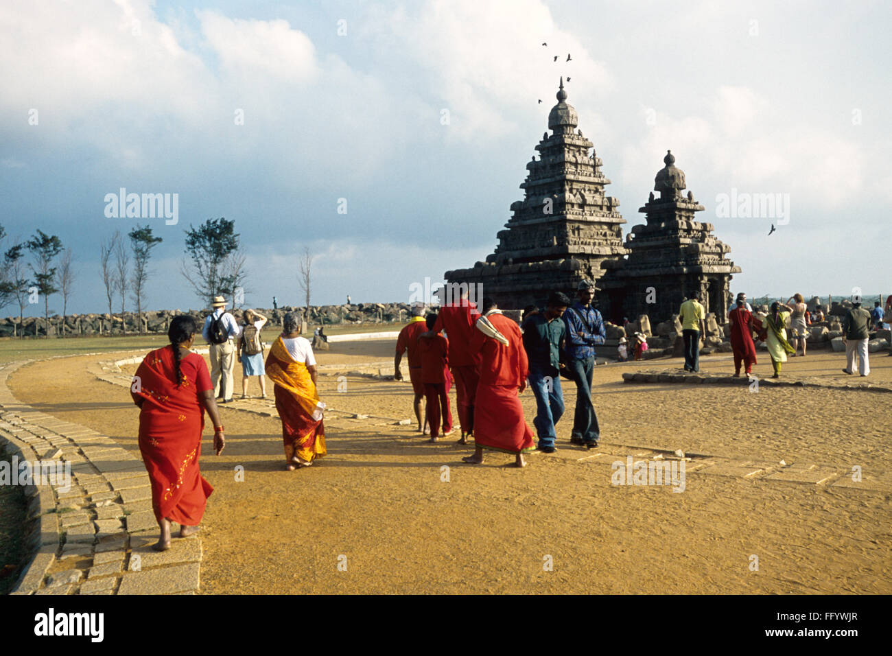 Shore temple Mamallapuram Mahabalipuram ; ; ; Tamil Nadu Inde Banque D'Images