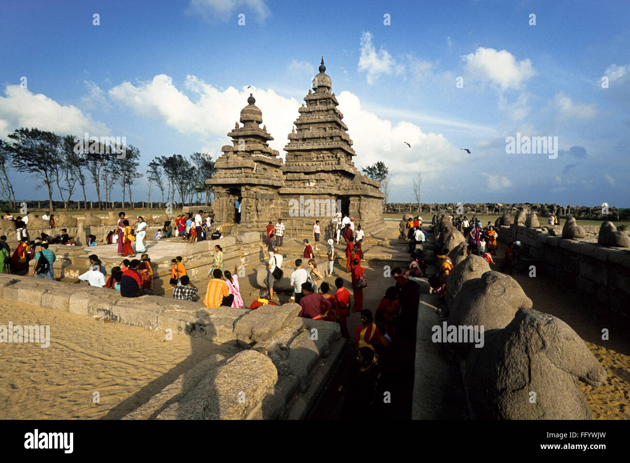 Shore temple Mamallapuram Mahabalipuram ; ; ; Tamil Nadu Inde Banque D'Images