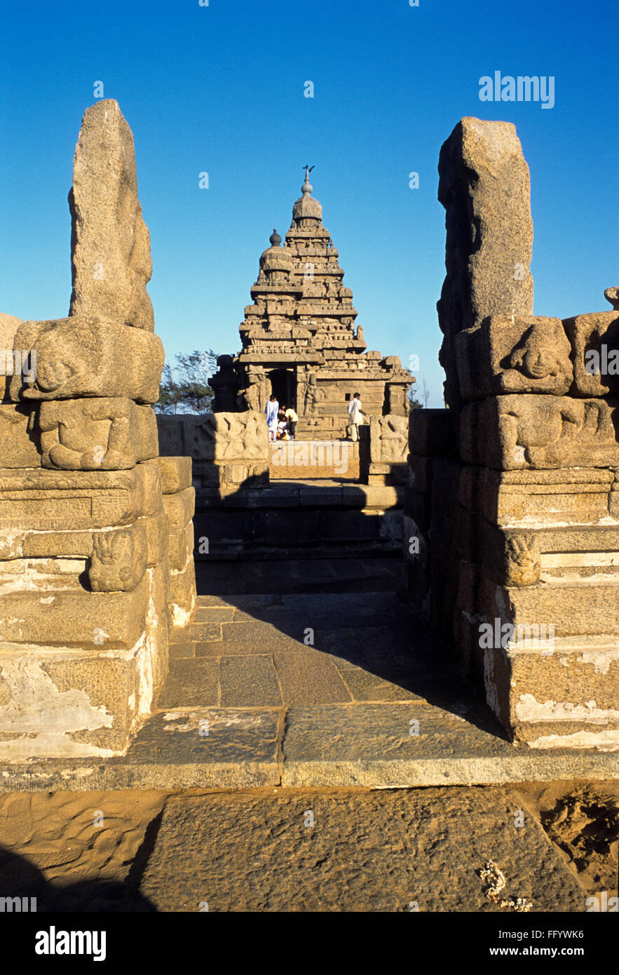 Shore temple Mamallapuram Mahabalipuram ; ; ; Tamil Nadu Inde Banque D'Images