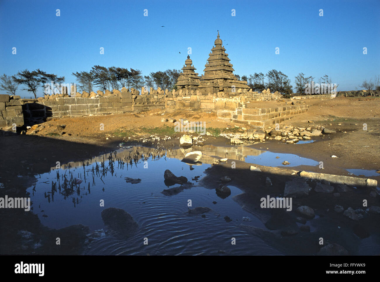 Shore temple Mamallapuram Mahabalipuram ; ; ; Tamil Nadu Inde Banque D'Images