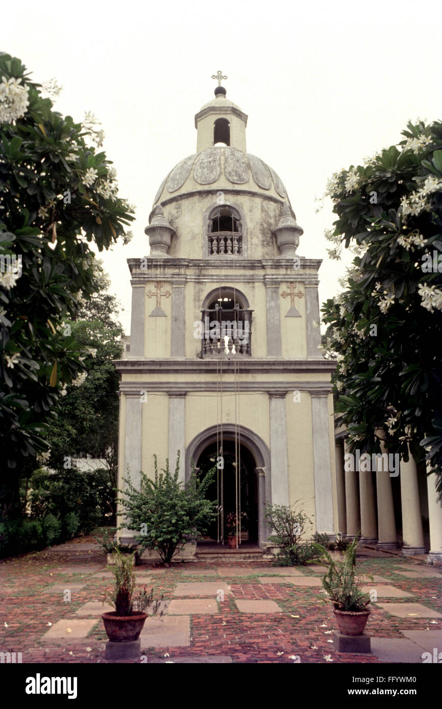 Clocher de l'église arménienne ; Église arménienne de la Vierge Marie , Madras , Chennai ; Tamil Nadu ; Inde , Asie Banque D'Images