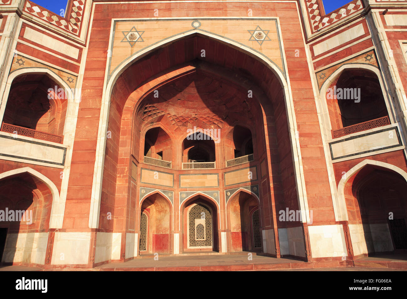 Tombe de Humayun construit en 1570 , Delhi, Inde Site du patrimoine mondial de l'UNESCO Banque D'Images