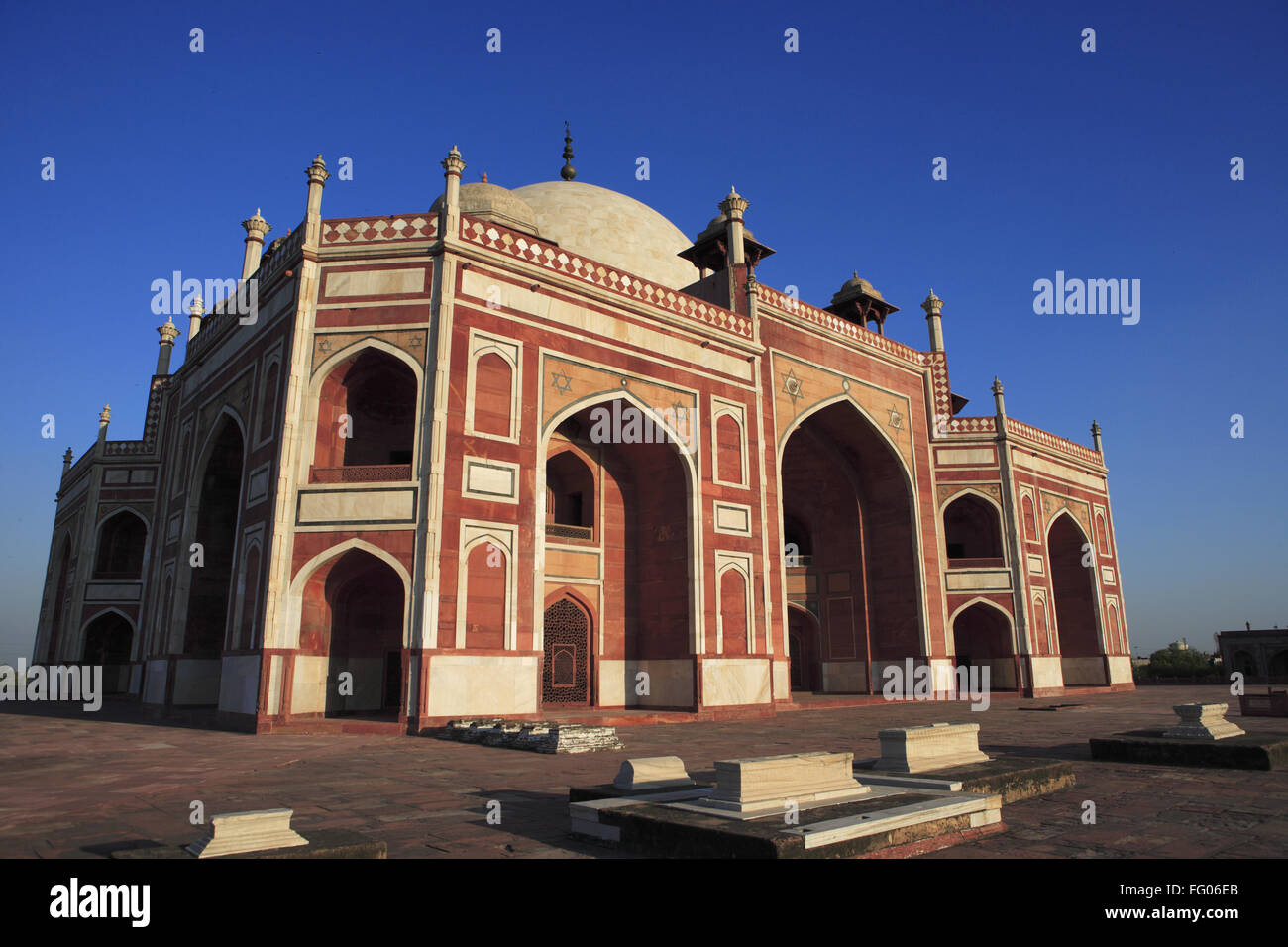 Tombe de Humayun construit en 1570 , Delhi, Inde Site du patrimoine mondial de l'UNESCO Banque D'Images