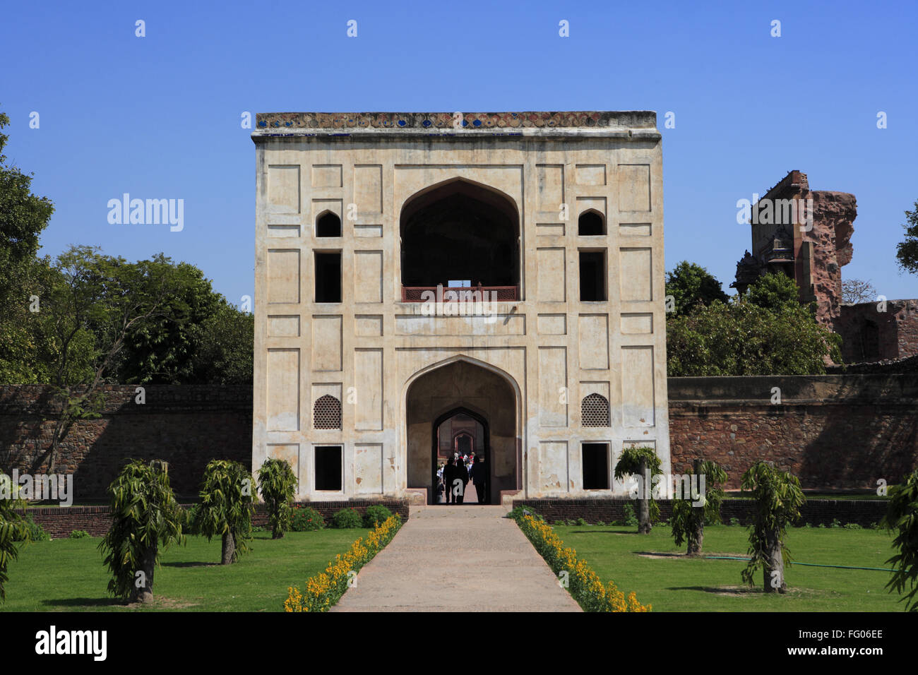 Photo Vintage 1949 - Tombe D'Humayun Et Jardins, Delhi (Inde) - Tirage Argentique Original 6x9 Cm