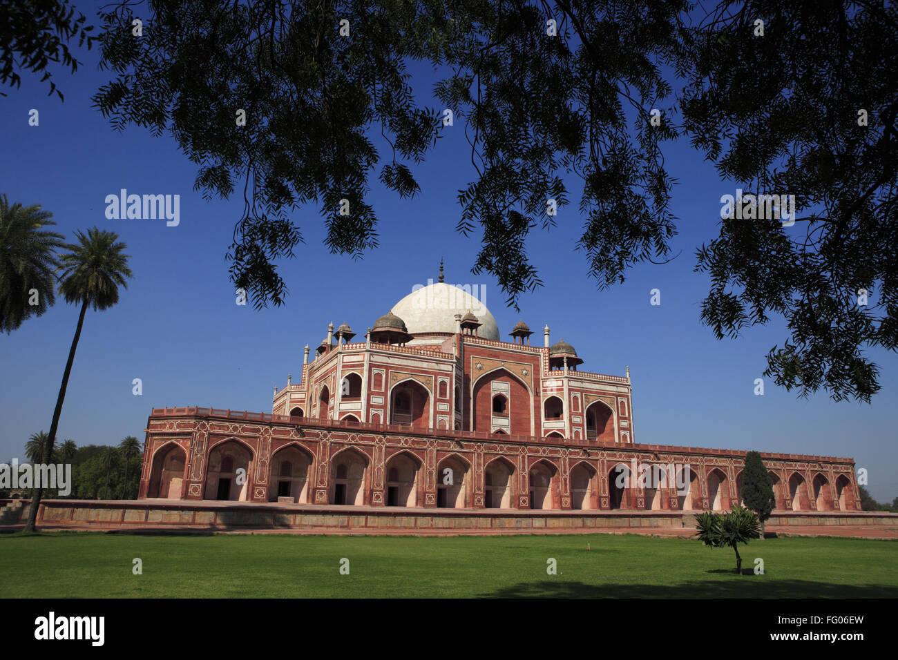 Tombe de Humayun construit en 1570 , Delhi , Inde UNESCO World Heritage Site Banque D'Images