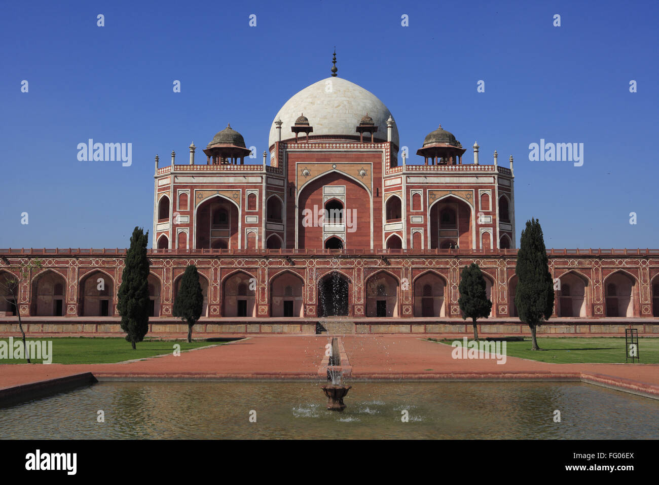Tombe de Humayun construit en 1570 , Delhi , Inde UNESCO World Heritage Site Banque D'Images
