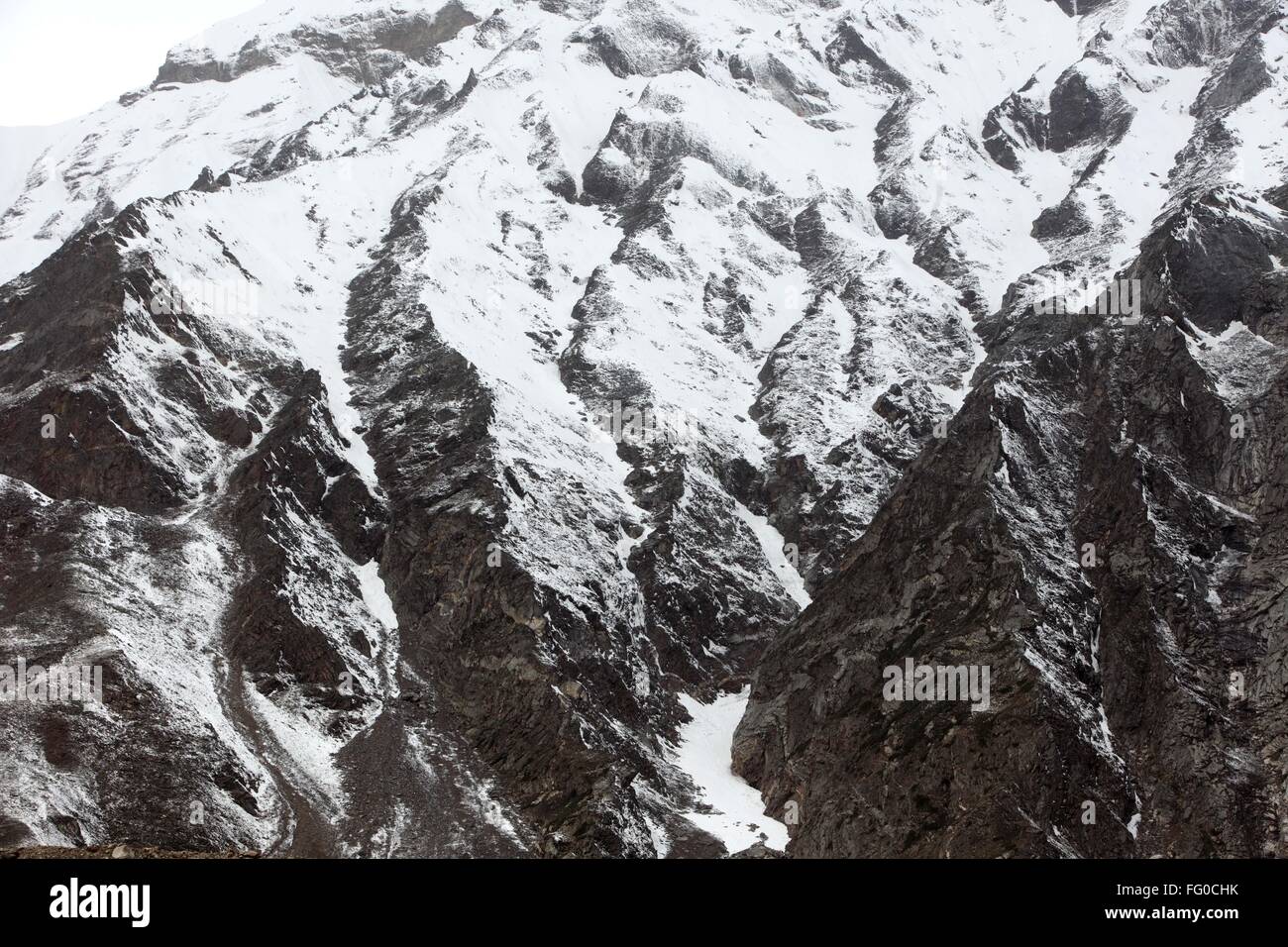 Montagnes couvertes de neige l'Asie Inde Uttarakhand Gangotri Banque D'Images