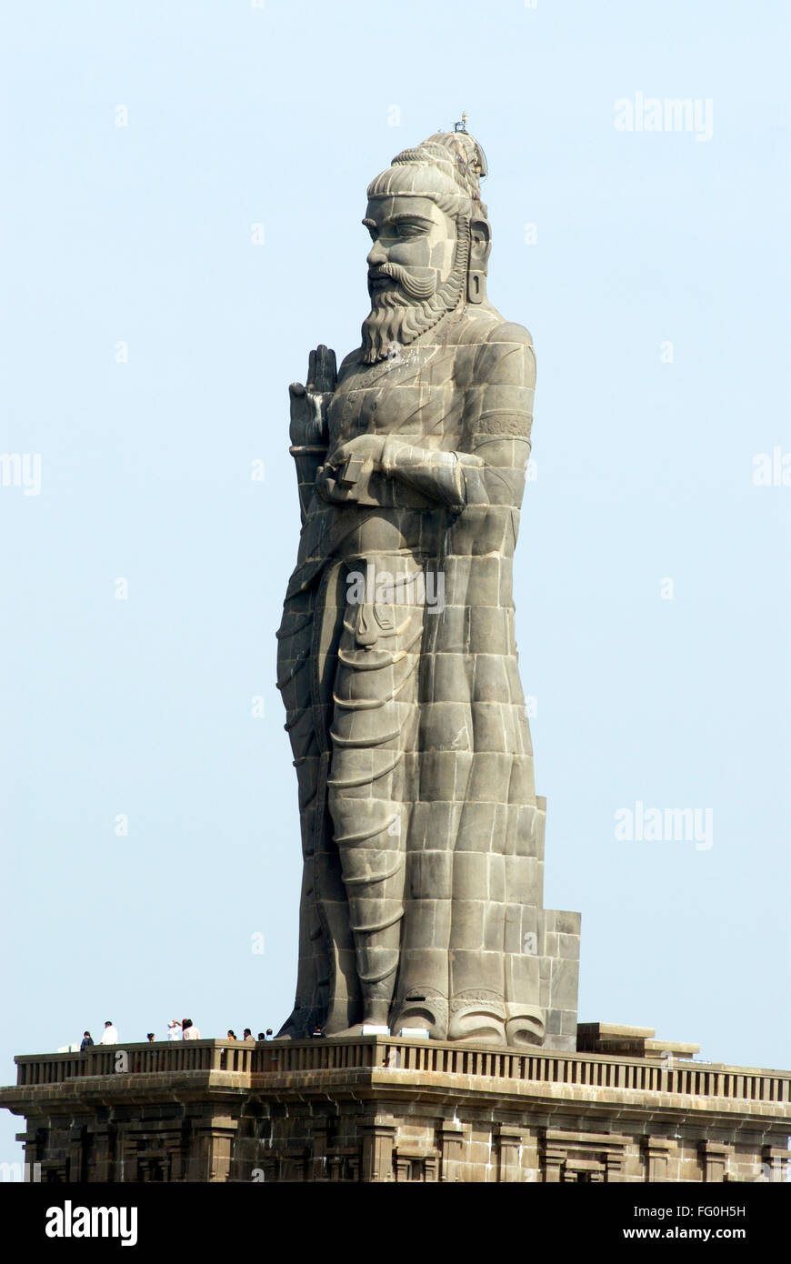 Thiruvalluvar statue poète immortel , Napoli , Tamil Nadu , Inde Banque D'Images