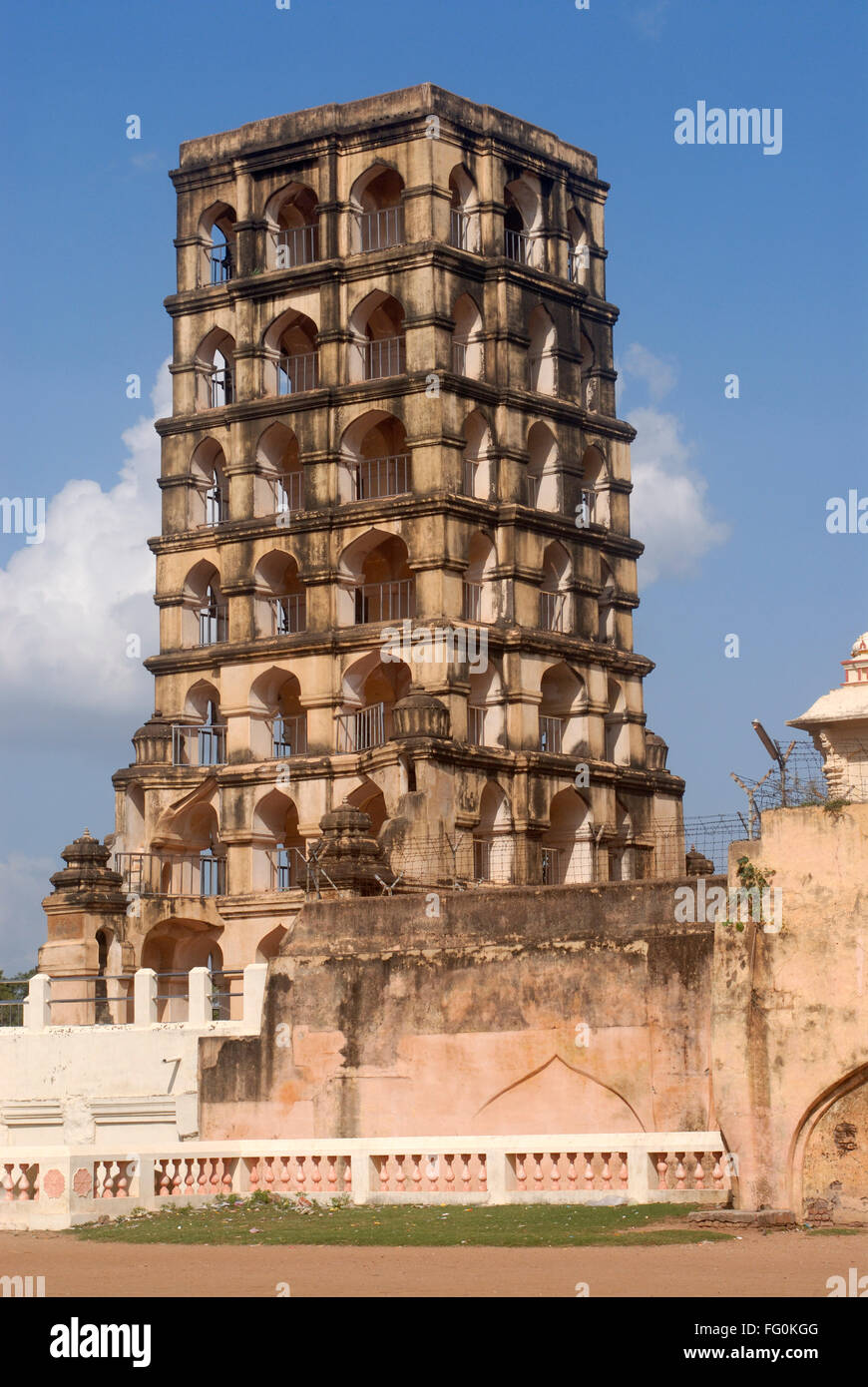Bell Tower à Thanjavur Thanjavur , palais , Tamil Nadu , Inde Banque D'Images