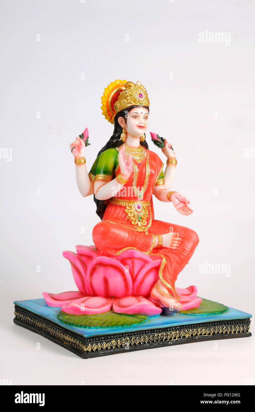 Statue de la déesse laxmi ; Inde Banque D'Images