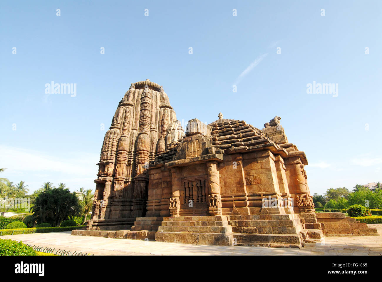 Raja Rani temple de grès rouge or , Bhubaneswar Orissa , , Inde Banque D'Images