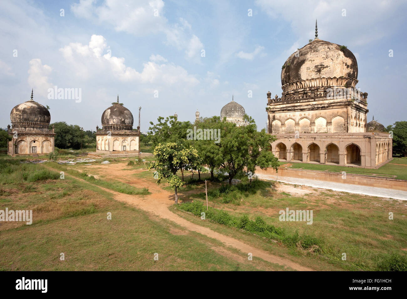 Tombes à coupole de qutub shahi kings ; Hyderabad Andhra Pradesh ; Inde ; Banque D'Images