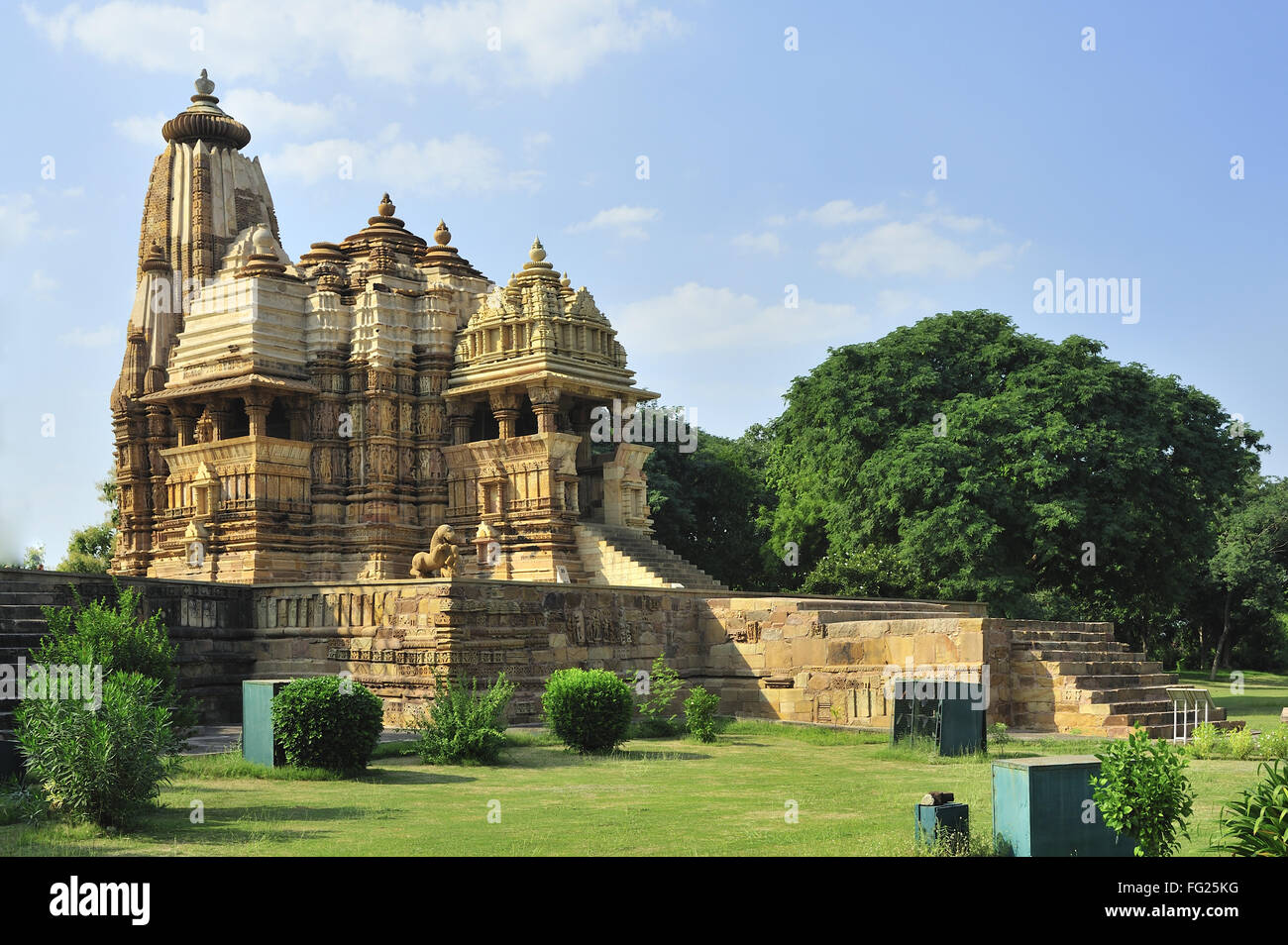 Temple jagadambi Khajuraho Madhya Pradesh, Inde Banque D'Images