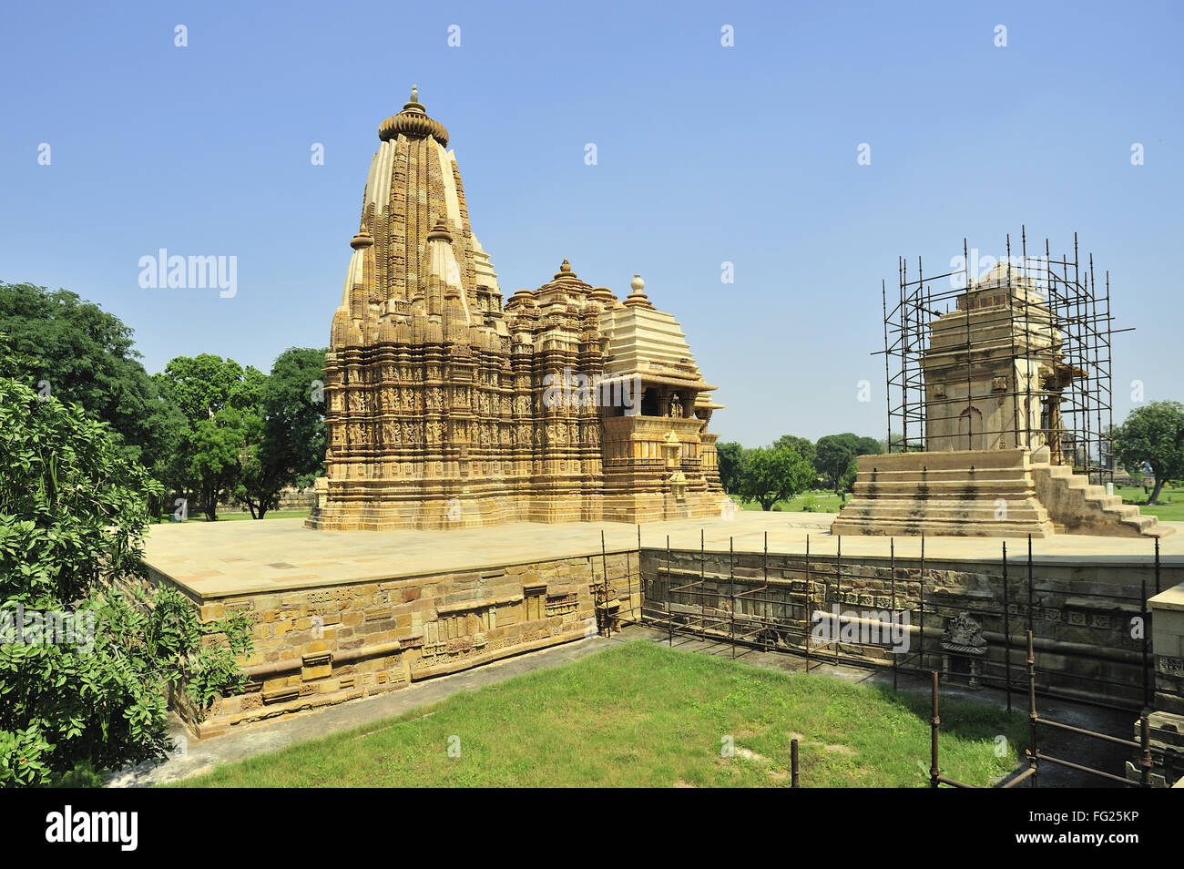 Temple jagadambi Khajuraho Madhya Pradesh, Inde Banque D'Images