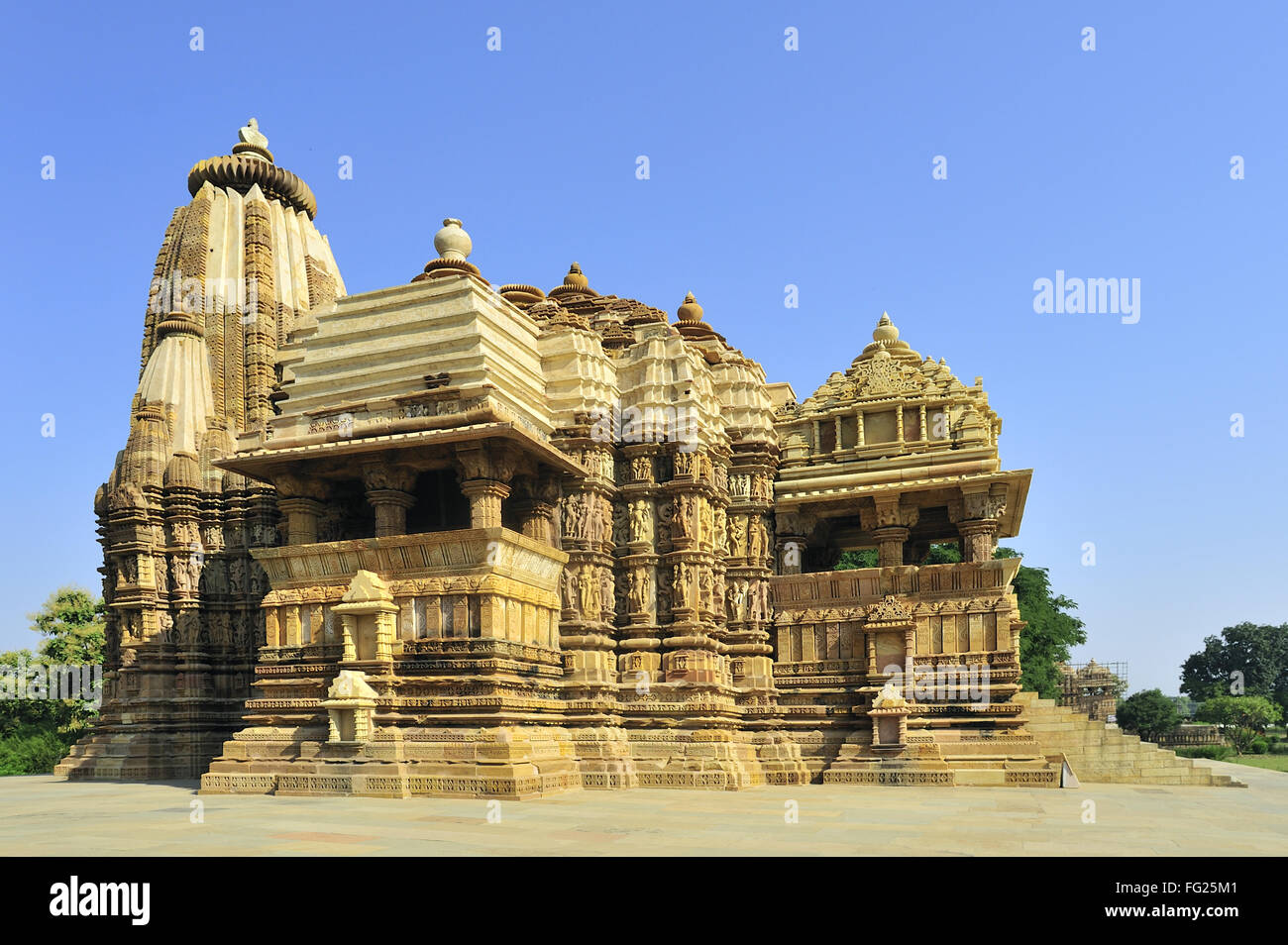 Temple jagadambi Khajuraho Madhya Pradesh, Inde Banque D'Images