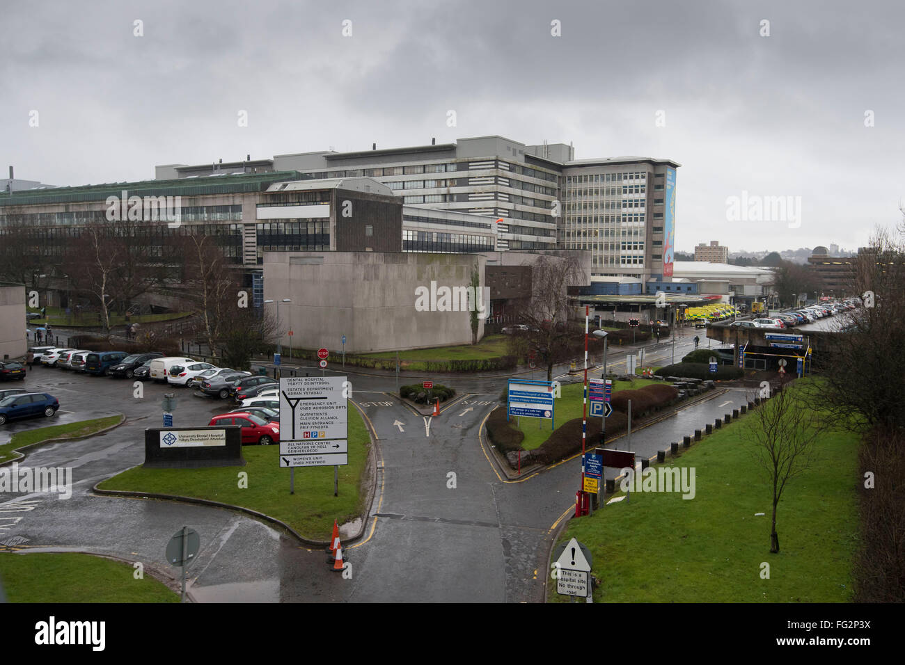 L'Hôpital universitaire du pays de Galles à Cardiff, Pays de Galles du Sud Banque D'Images
