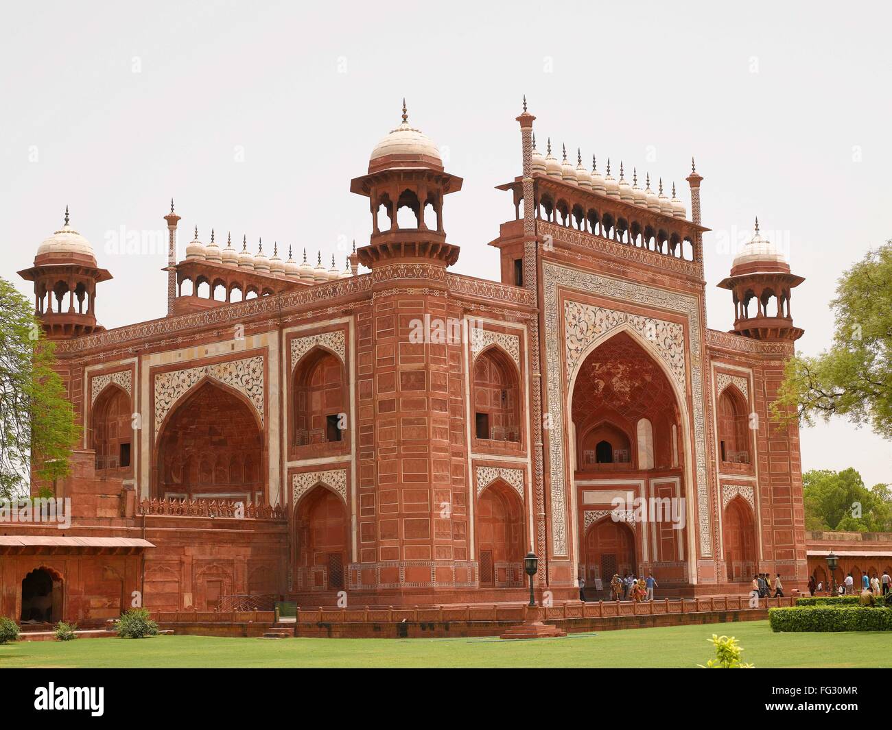 Porte du Taj Mahal, Agra, Uttar Pradesh ; ; ; l'Inde Banque D'Images