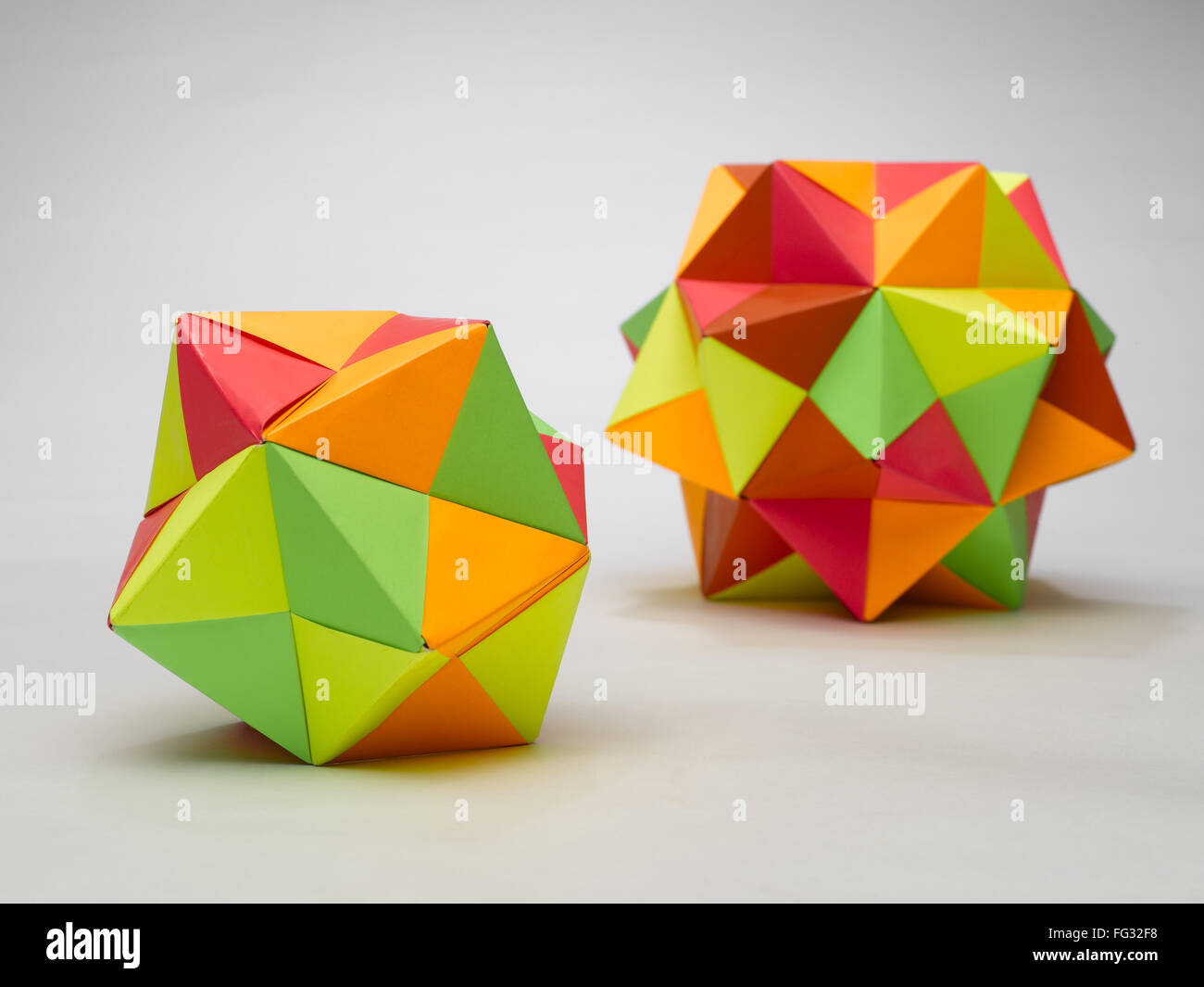 L'Inde boules multiplexé Origami Banque D'Images