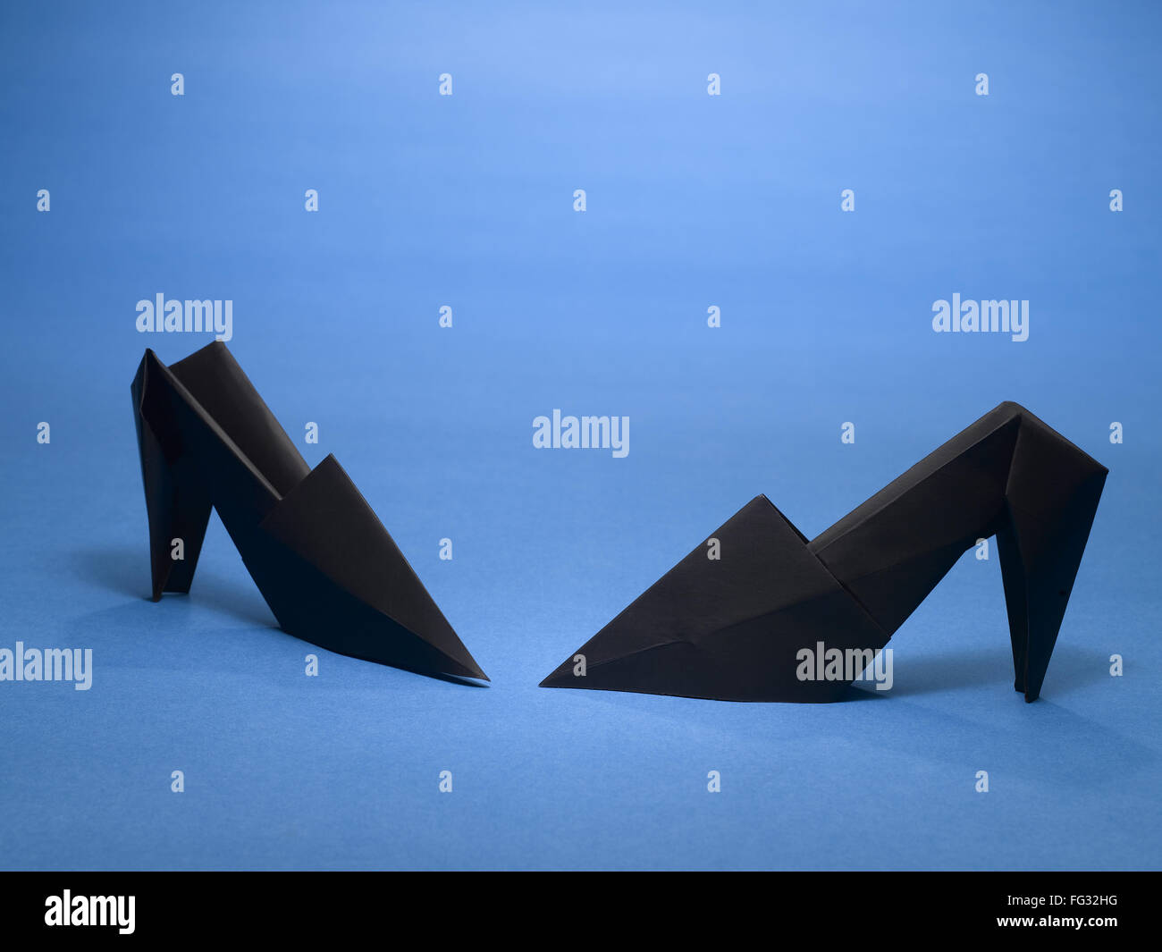 chaussures en papier origami Banque D'Images
