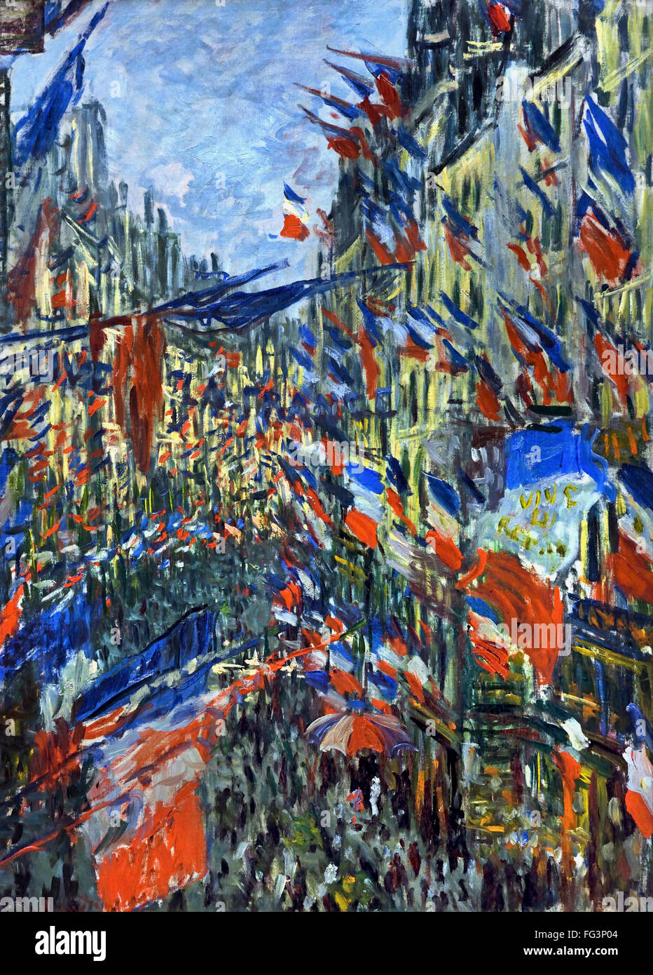 クロード・モネ、「Rue Saint-Denis Festivities on クロード・モネ、「Rue Saint-Denis Festivities on RUE SAINT DENIS