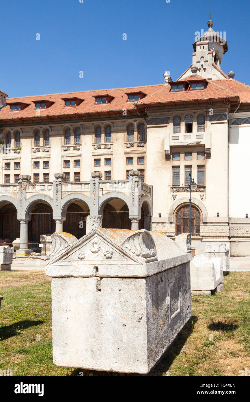 L'Histoire Nationale et Musée d'archéologie et de sarcophage, Ovidiu Square, Constanta, Roumanie Banque D'Images