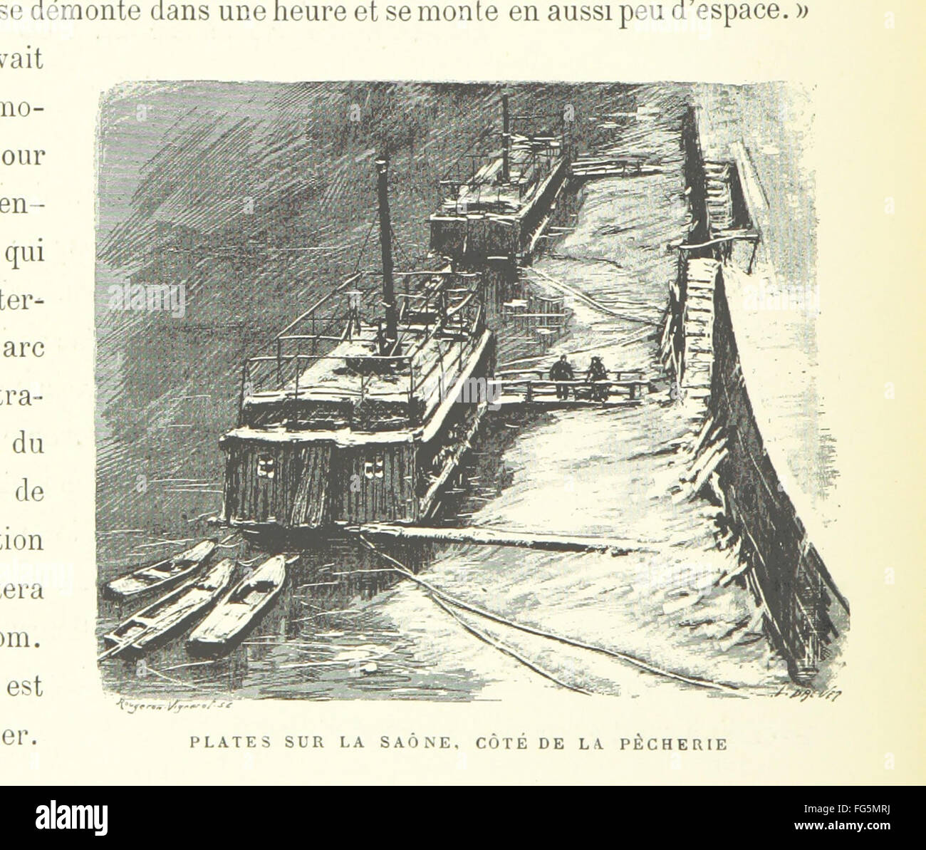 Ce livre vintage, 'Lyon pittoresque', comporte une préface de M. Coste-Labaume et des illustrations de J. Drevet, offrant un portrait pittoresque de Lyon. Banque D'Images