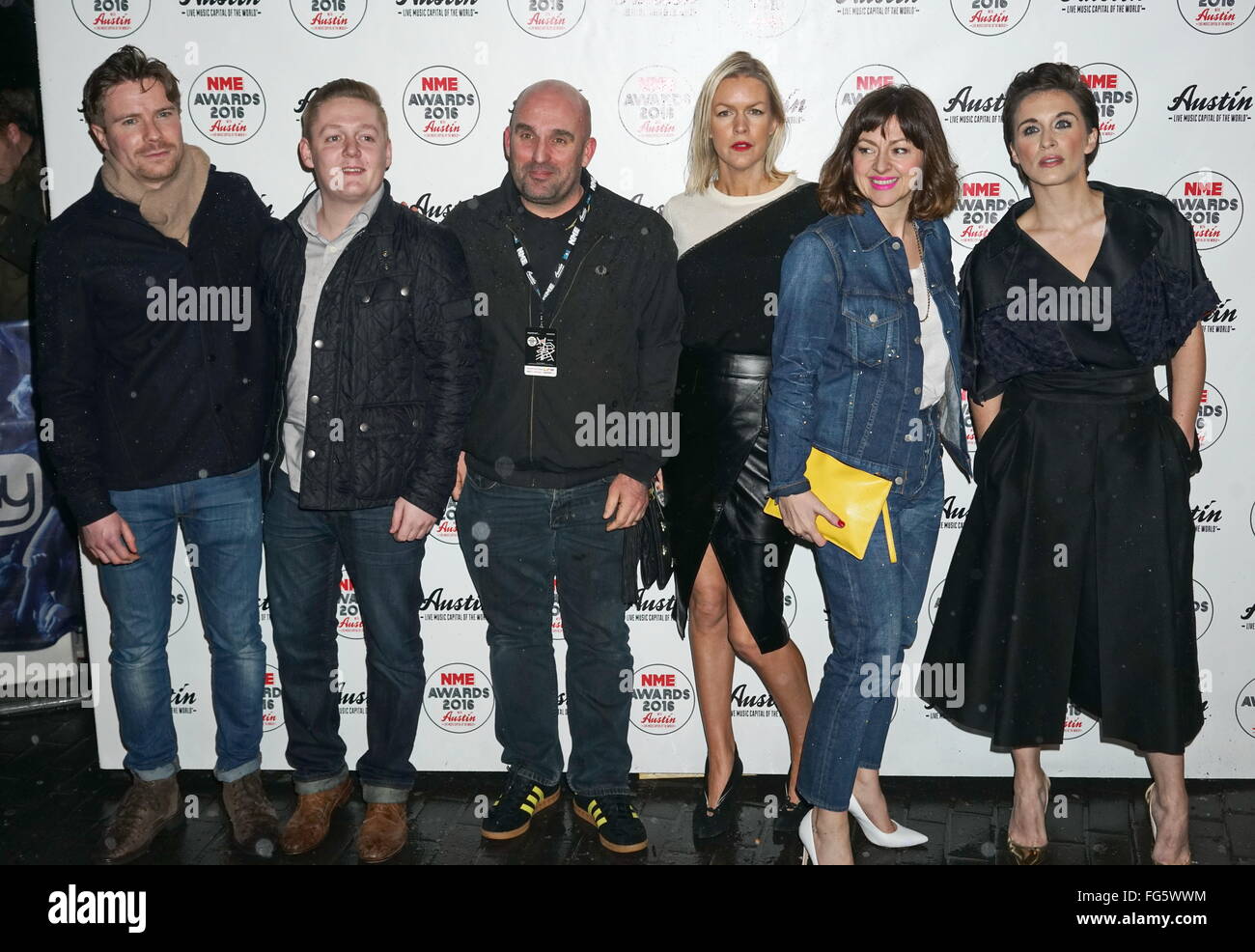 Londres, Royaume-Uni. 17 Février, 2016. Joe Jean-pierre, Jo Hartley, Shane Meadows, Thomas Charles prou et Vicky McClure occupe le NME Awards 2016 à Austin, Texas à O2 Academy Brixton le 17 février 2016 à Londres, en Angleterre. Credit : Voir Li/Alamy Live News Banque D'Images