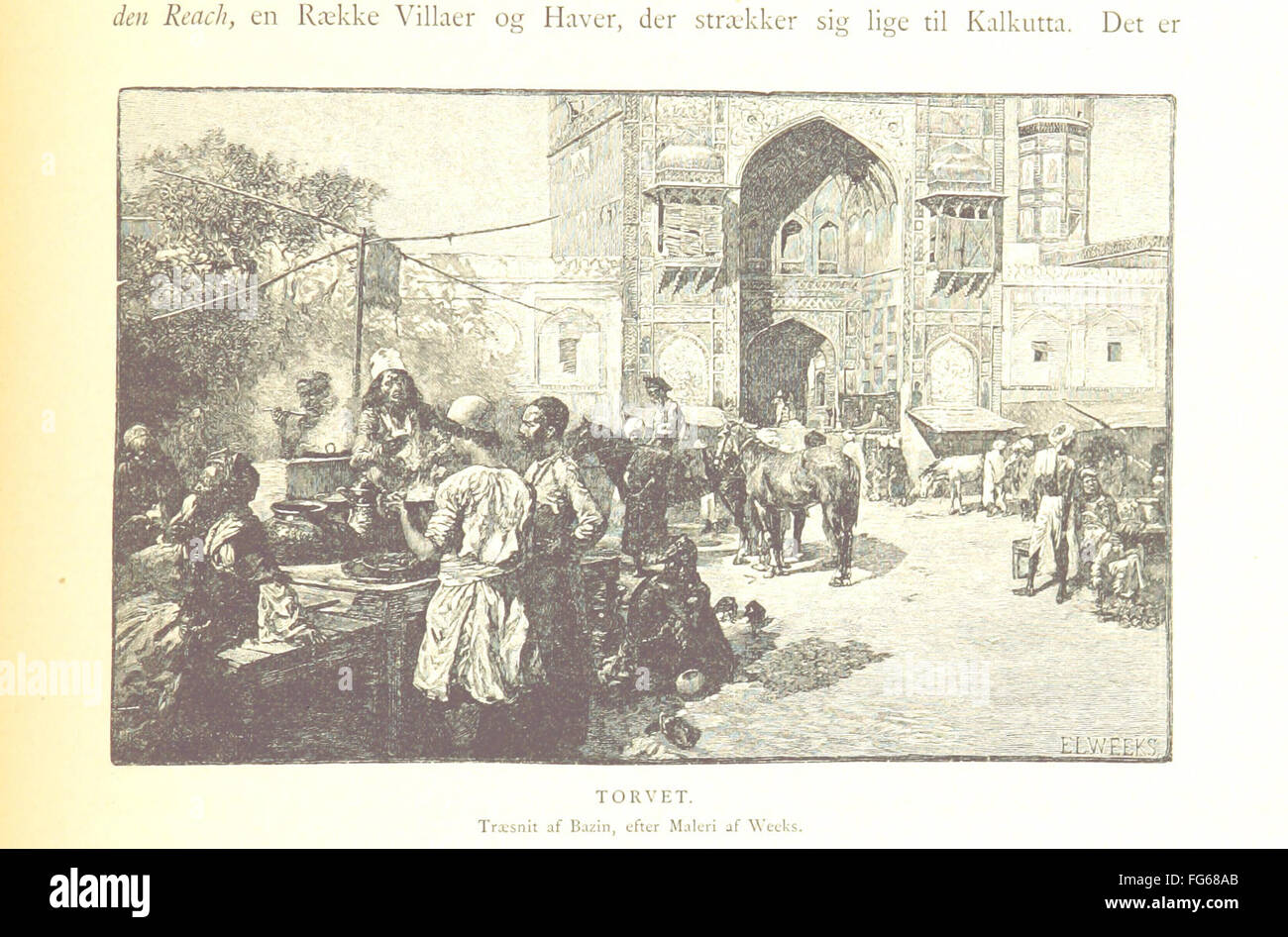 'Verdens Storbyer' (traduit de 'les capitales du monde') de P. Nansen est un livre historique présentant des illustrations et des cartes des capitales mondiales, offrant un aperçu des villes mondiales et de leur développement architectural. Banque D'Images