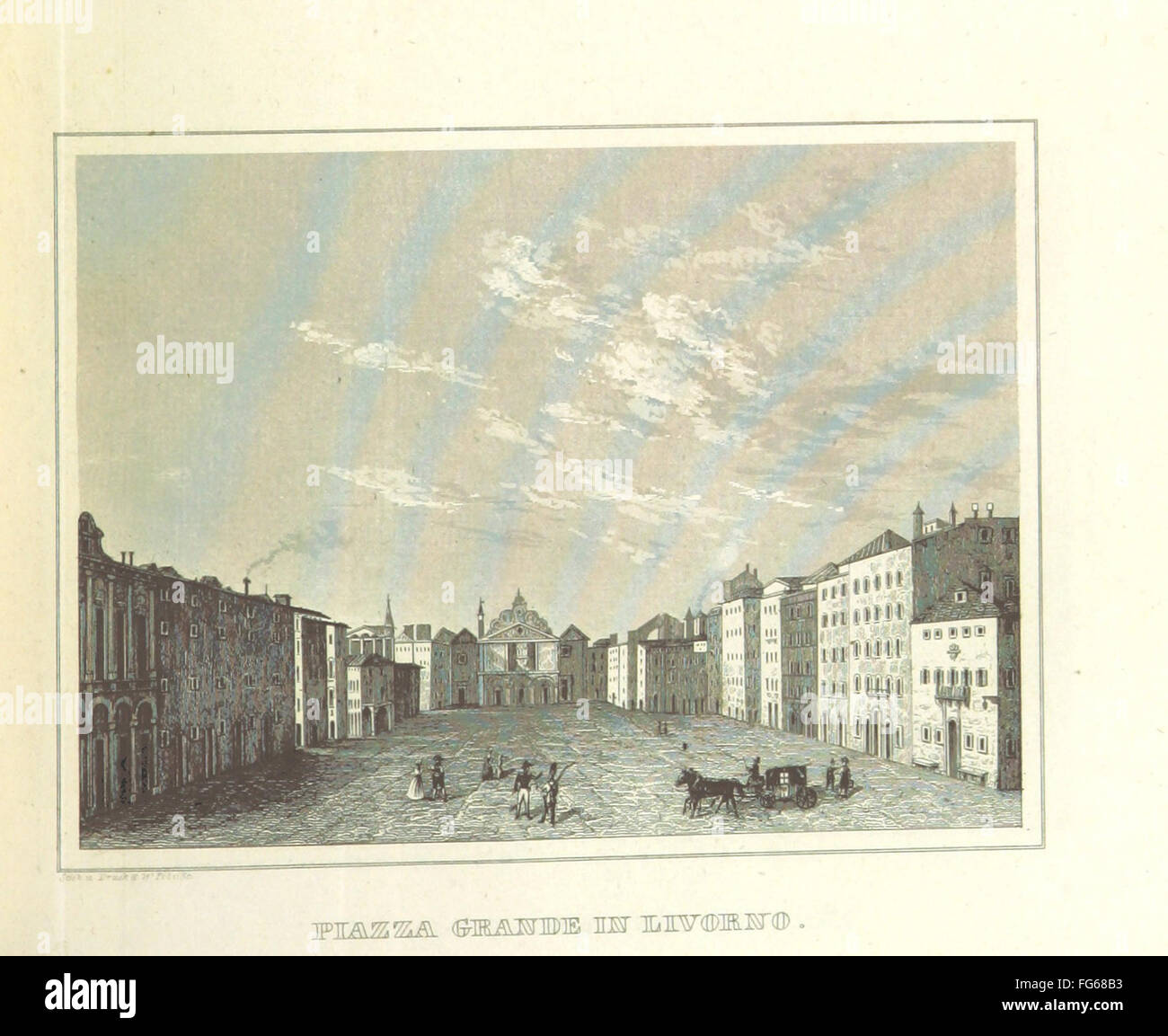 Cette œuvre historique présente une illustration détaillée de l'Italie, y compris 12 cartes de ville et 40 gravures sur acier. Il offre une représentation visuelle des villes et des paysages italiens du XIXe siècle, fournissant un aperçu précieux de la géographie et du développement urbain de cette période. Banque D'Images